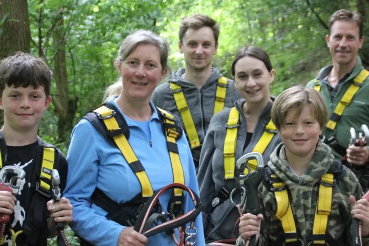 a group of people posing for the camera